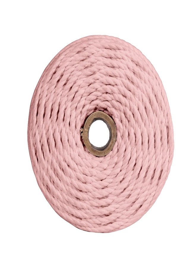 BOBBINY خيط مكرمية قطني مجدول ثلاثي الطبقات من بوبيني (عبوة ملفوفة) مناسب لأعمال المكرمية اليدوية وغيرها من المشاريع | لون خوخي | 3 مم، 100 متر - Image 3